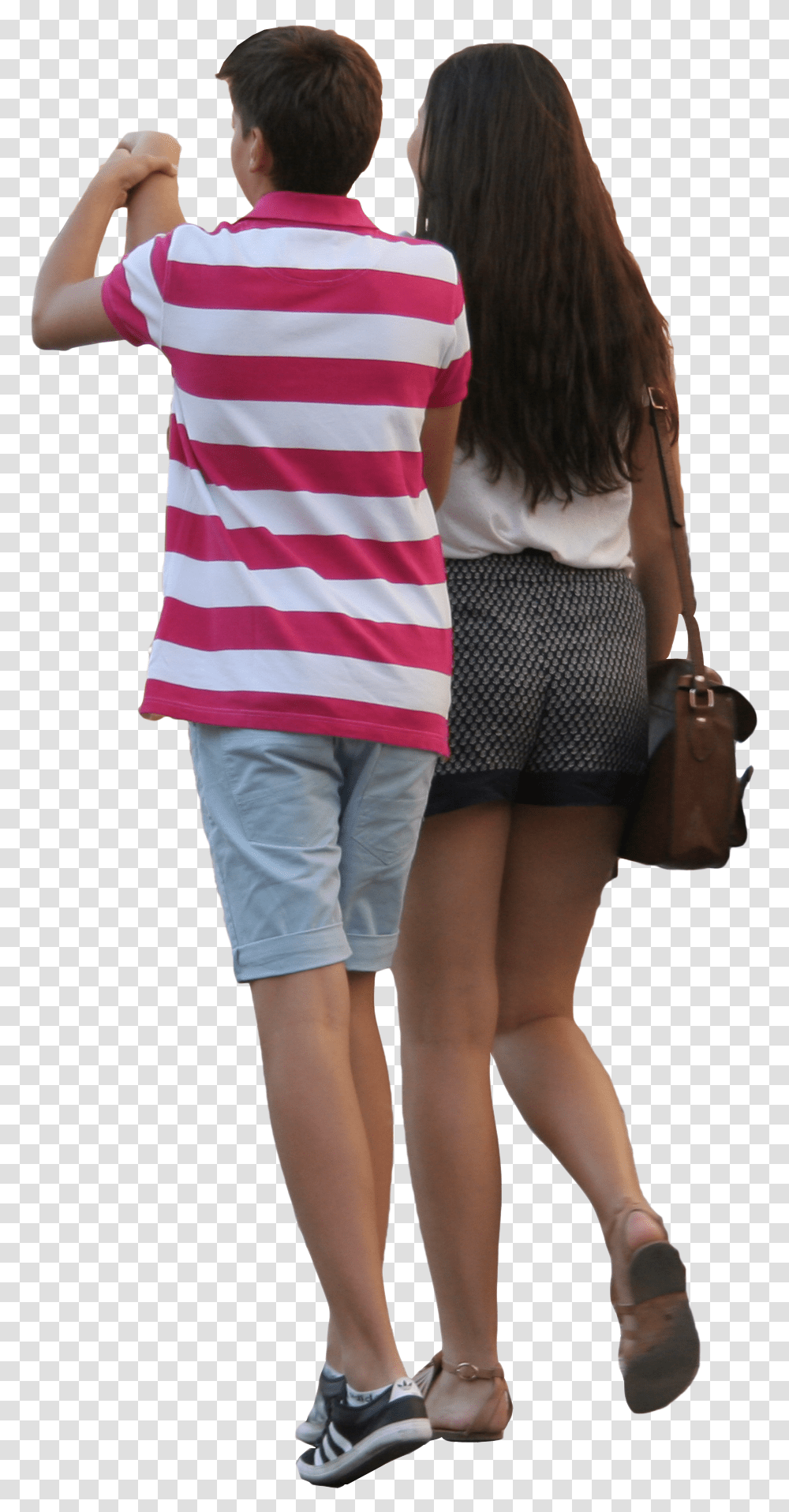 Walking People Back, Apparel, Shorts, Person Transparent Png