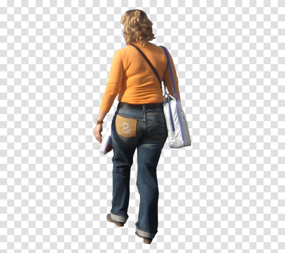 Walking People Charlie Bruzzese Charlie Bruzzese Walking People Back, Pants, Clothing, Apparel, Jeans Transparent Png