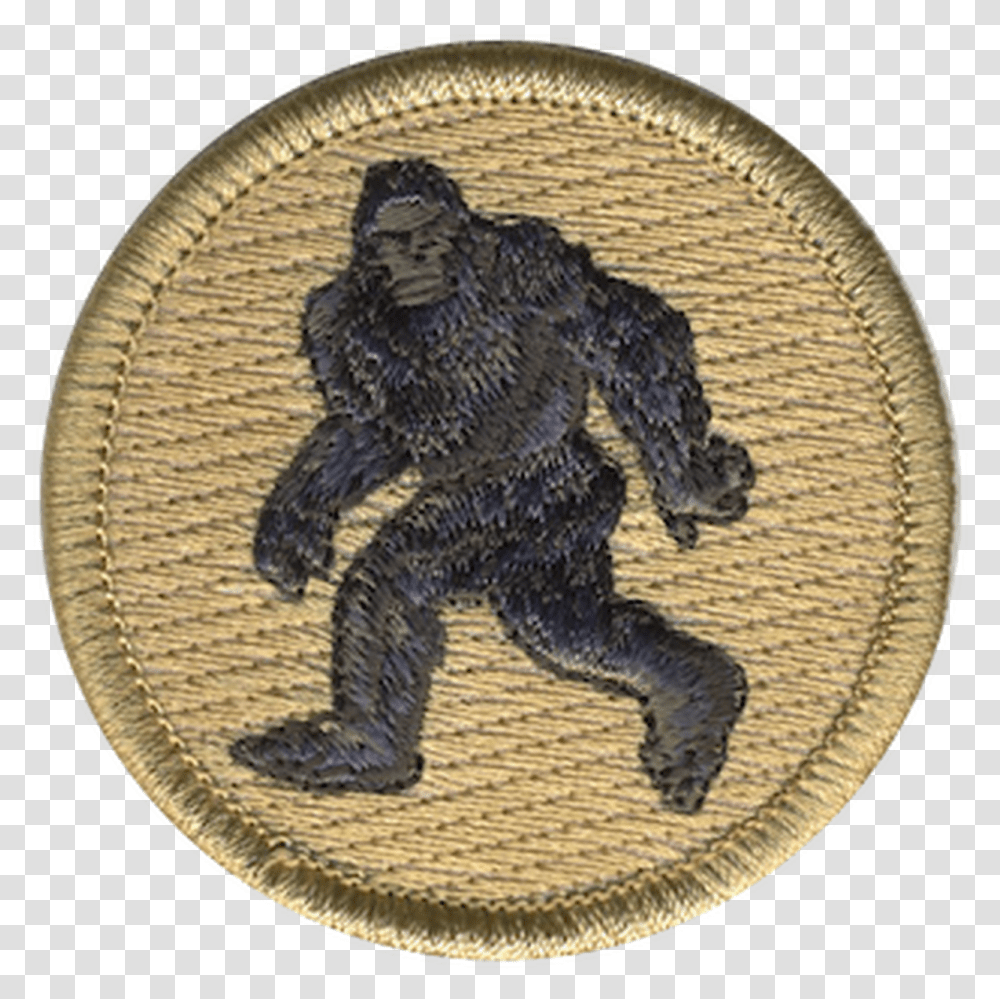 Walking Sasquatch Patrol Patch Emblem, Logo, Symbol, Trademark, Rug Transparent Png