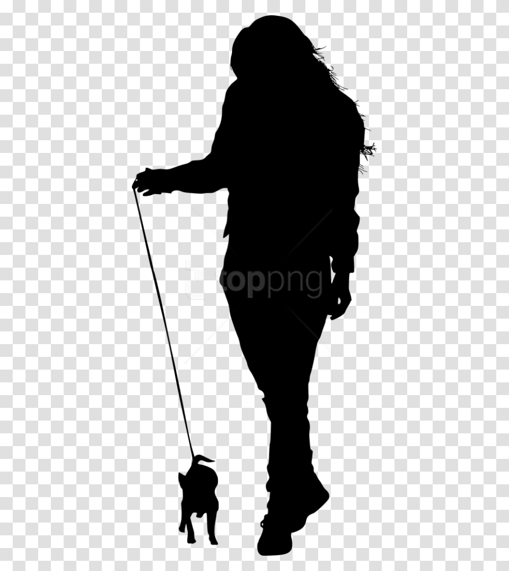 Walking Silhouette Person Silhouette Dog, Face, Ninja, Leisure Activities Transparent Png