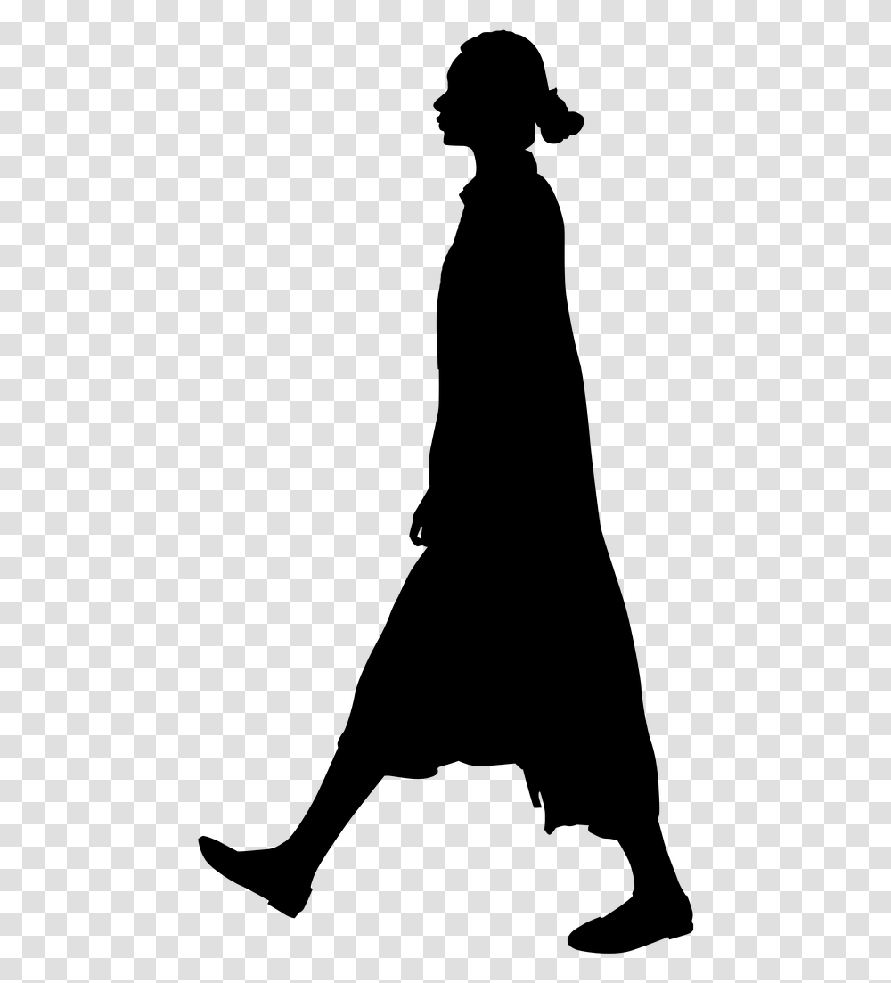 Walking Step Foot Walk Human Silhouette Woman Woman Walking Silhouette, Person, Face, People, Photography Transparent Png