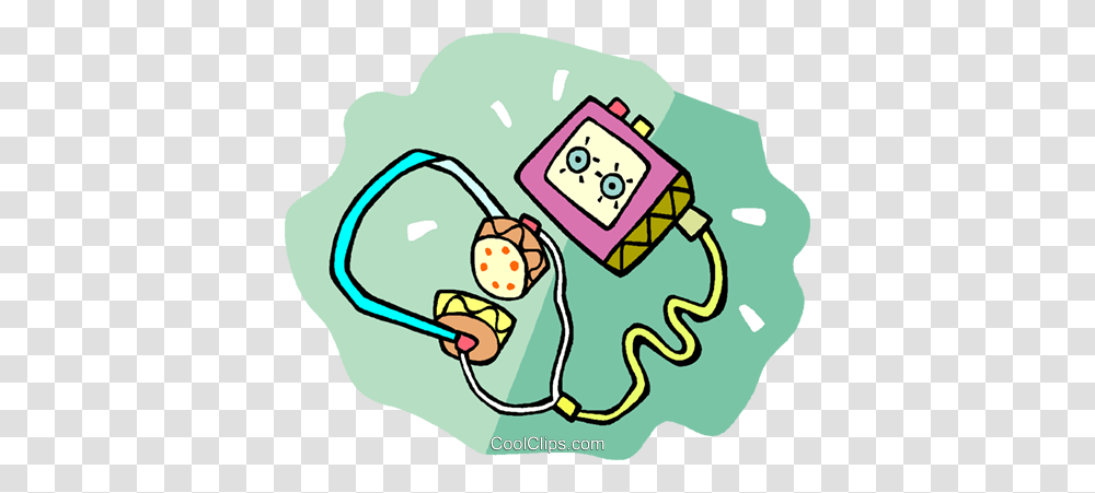 Walkman Royalty Free Vector Clip Art Illustration, Electronics, Phone, Mobile Phone, Cell Phone Transparent Png