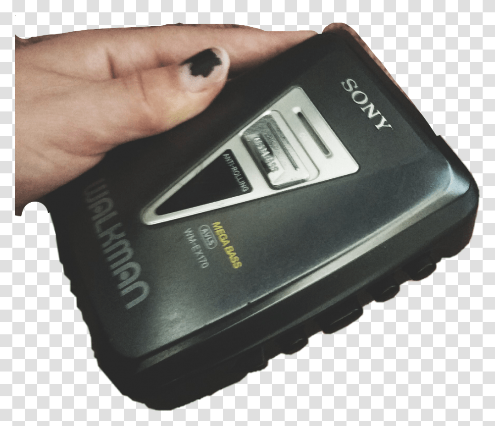 Walkman Sony Cybershot 8.1 Mp, Electronics, Person, Human, Tape Player Transparent Png