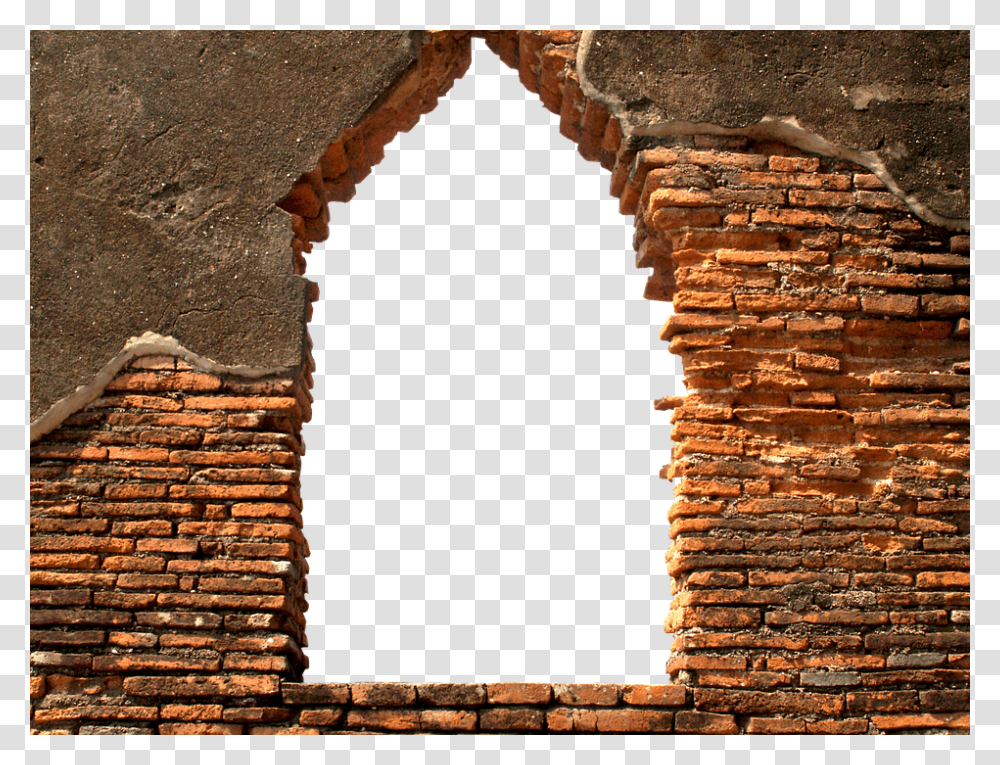 Wall 960, Architecture, Brick, Ruins, Hole Transparent Png