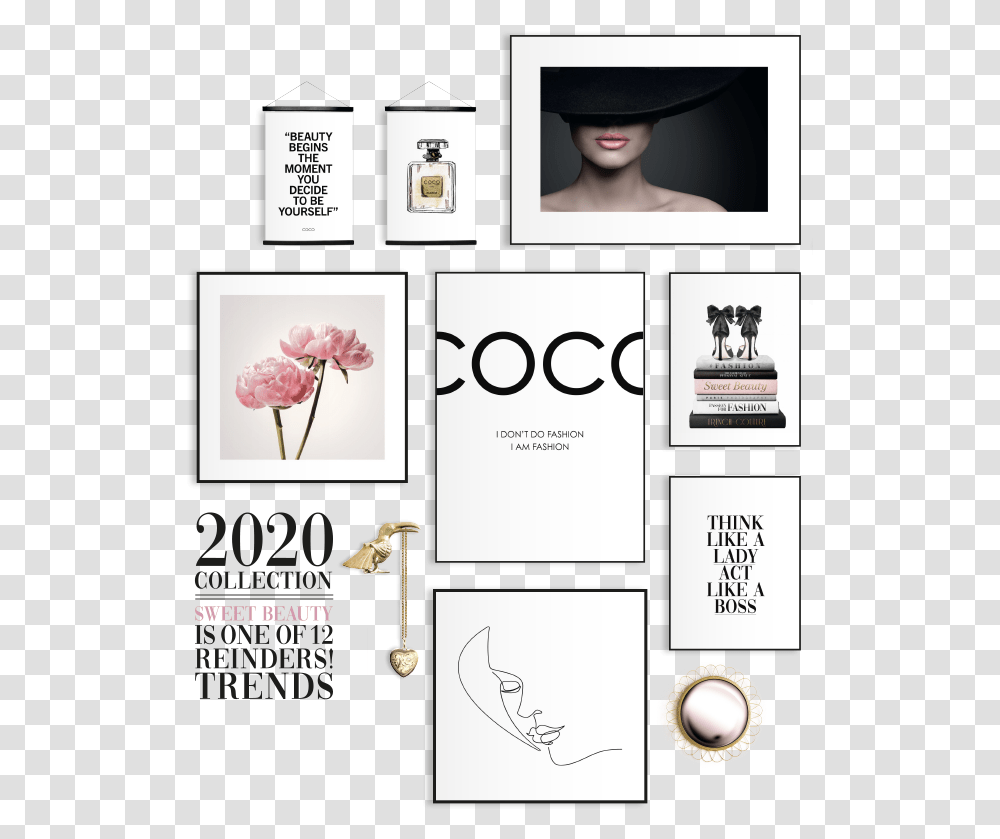 Wall Art Floral Design, Collage, Poster, Advertisement, Person Transparent Png