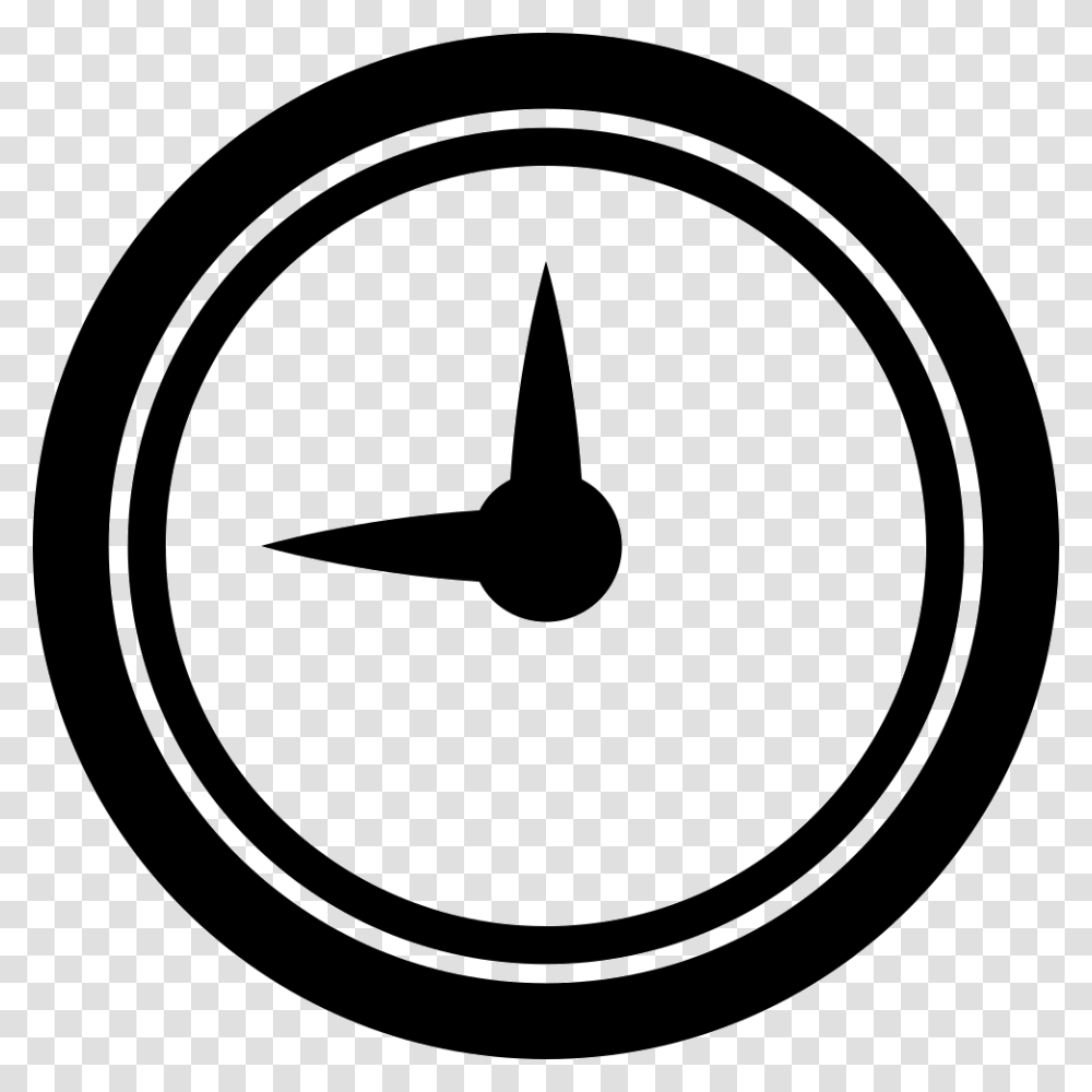 Wall Clock Of Circular Shape 2 Number In Circle, Star Symbol Transparent Png