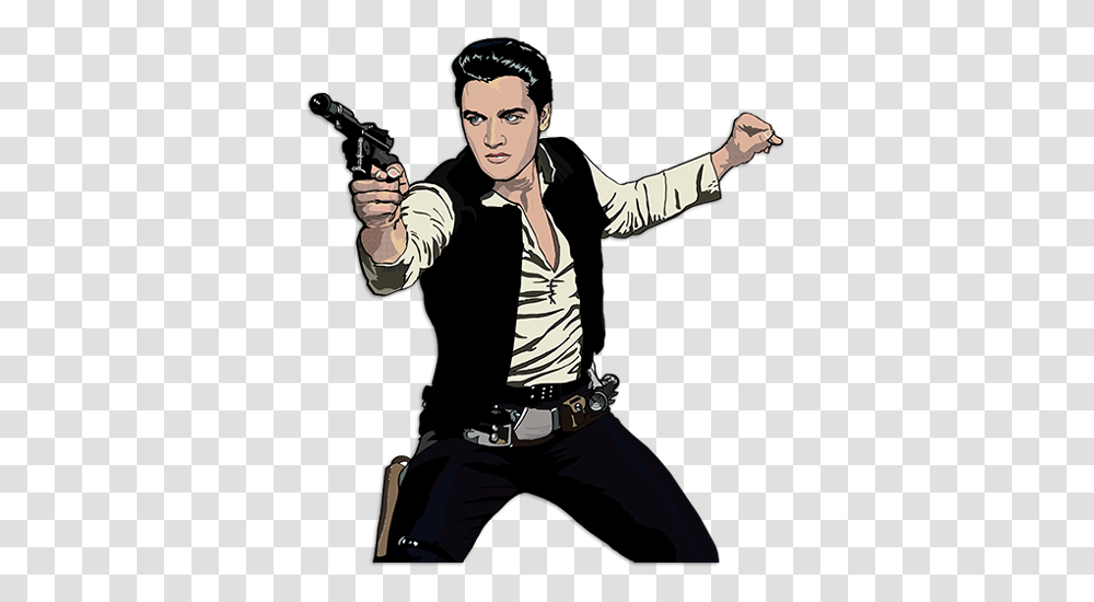 Wall Decal Elvis Han Solo, Person, Weapon, Gun, Performer Transparent Png