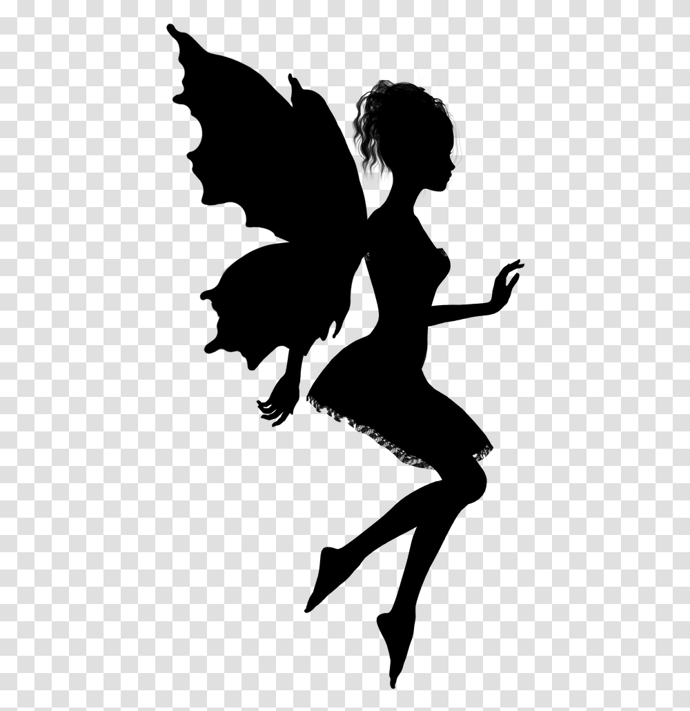 Wall Decal Sticker Fairy Fairy Silhouette, Gray, World Of Warcraft Transparent Png
