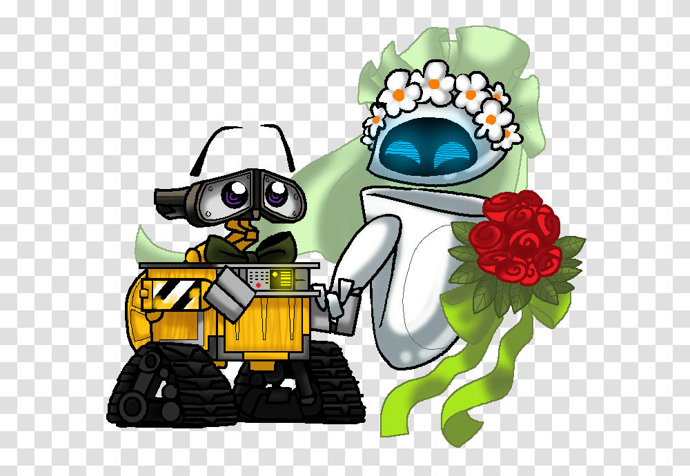Wall E Eves Wedding Day, Robot, Plant Transparent Png
