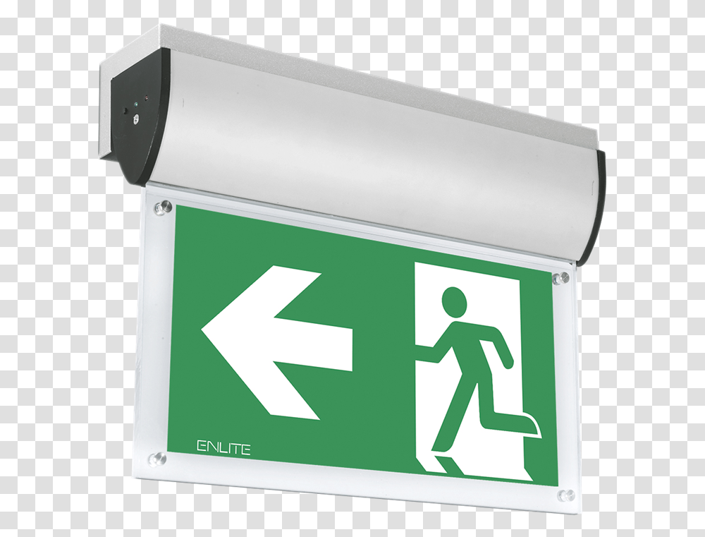 Wall Mounted Emergency Exit Sign Bardic Australia Exit Sign, Mailbox, Letterbox, Road Sign Transparent Png