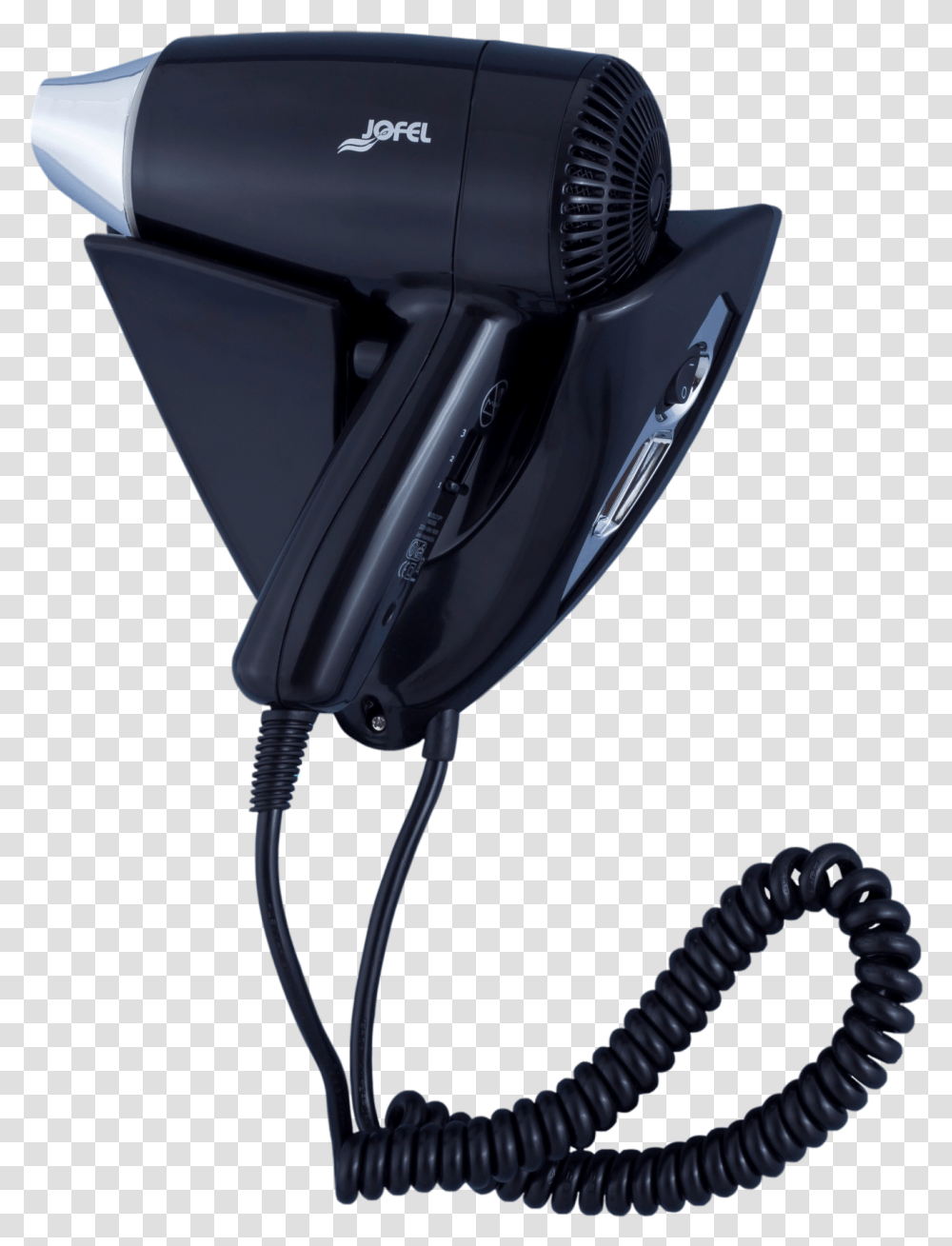 Wall Mounted Hair Dryer Black Blow, Appliance, Blow Dryer, Hair Drier, Electrical Device Transparent Png