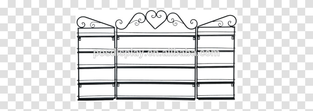 Wall Mounted Metal Display Nail Polish Rack Gate, Handrail, Railing, Furniture, Bed Transparent Png