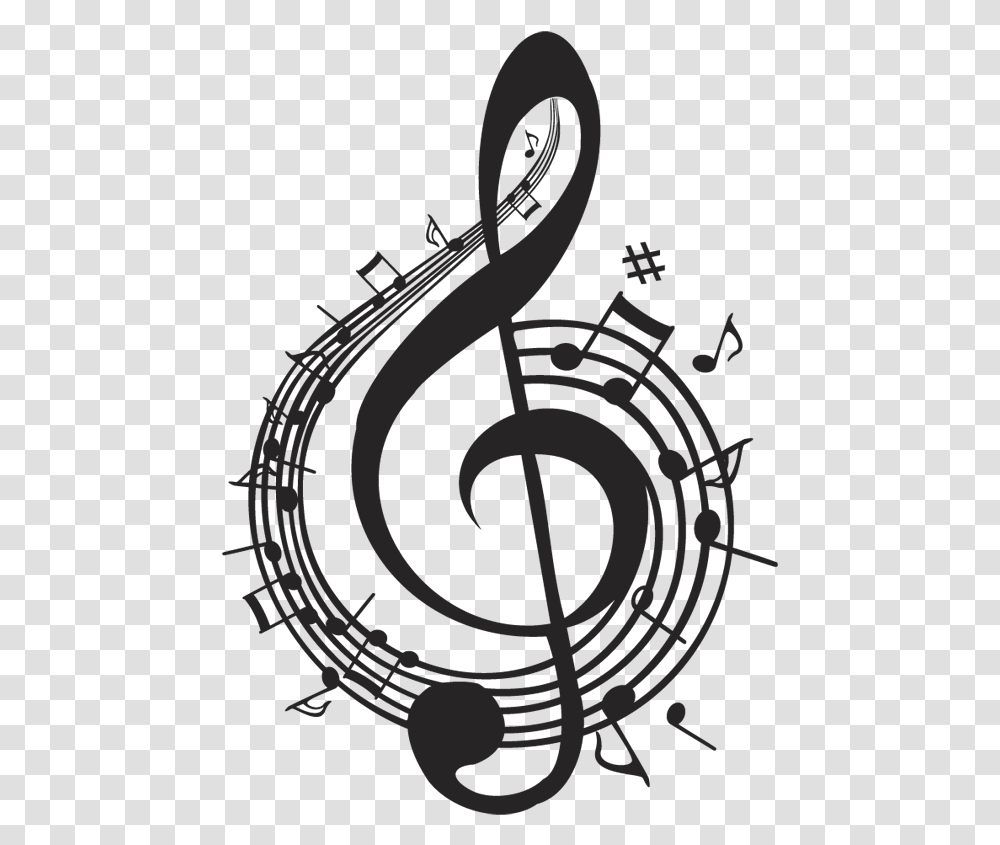 Wall Mural Music Notes Tribal Music Note, Stencil, Leisure Activities Transparent Png