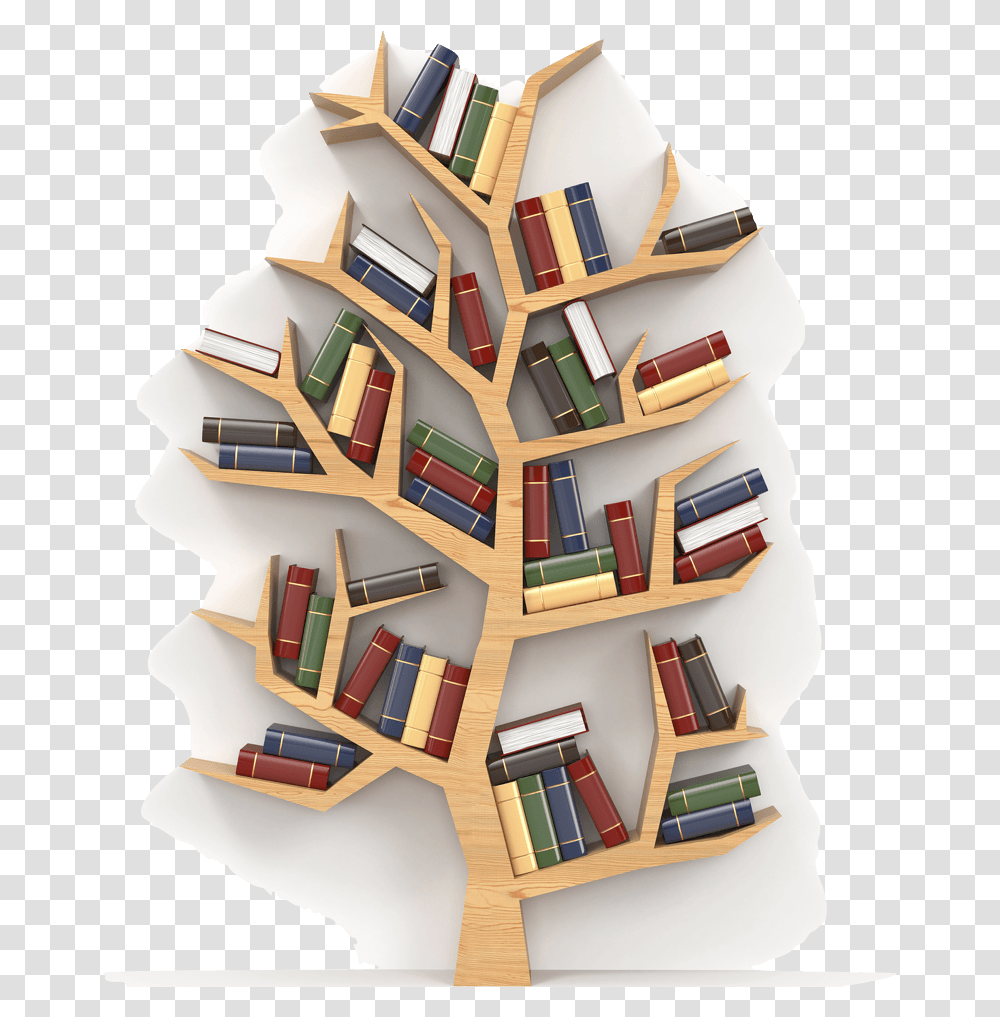 Wall Mural Tree Of Knowledge, Room, Indoors, Bookcase, Furniture Transparent Png