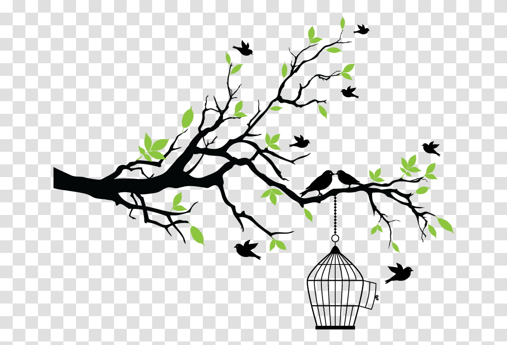 Wall Painting Design, Leaf, Plant, Silhouette, Tree Transparent Png