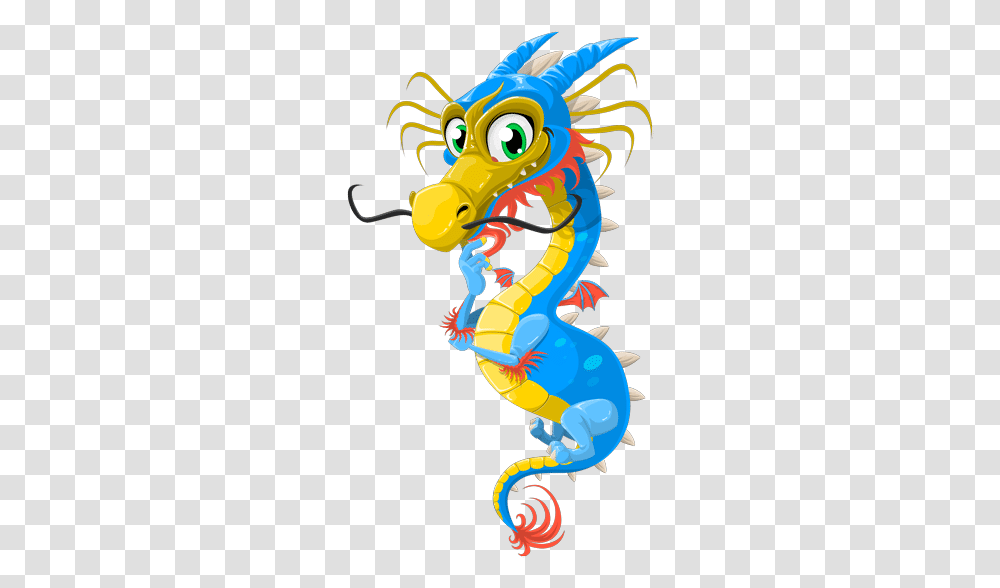 Wall Sticker Cute Dragon Chinese Dragon With Mustache, Toy, Mammal, Animal, Sea Life Transparent Png