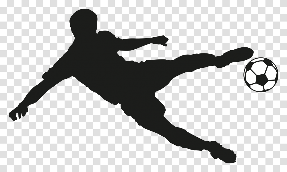 Wall Sticker Football, Person, Human, Silhouette, Kicking Transparent Png