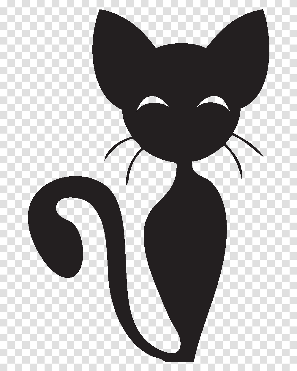 Wall Sticker Whiskers Cat Decals Decal Kitten Clipart Chat Mignon Le Petit Chat, Silhouette, Stencil Transparent Png