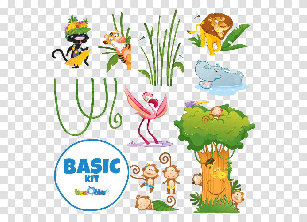 Wall Stickers For Kids Basik Kitthe Great Jungle Tree Kids, Poster, Advertisement Transparent Png