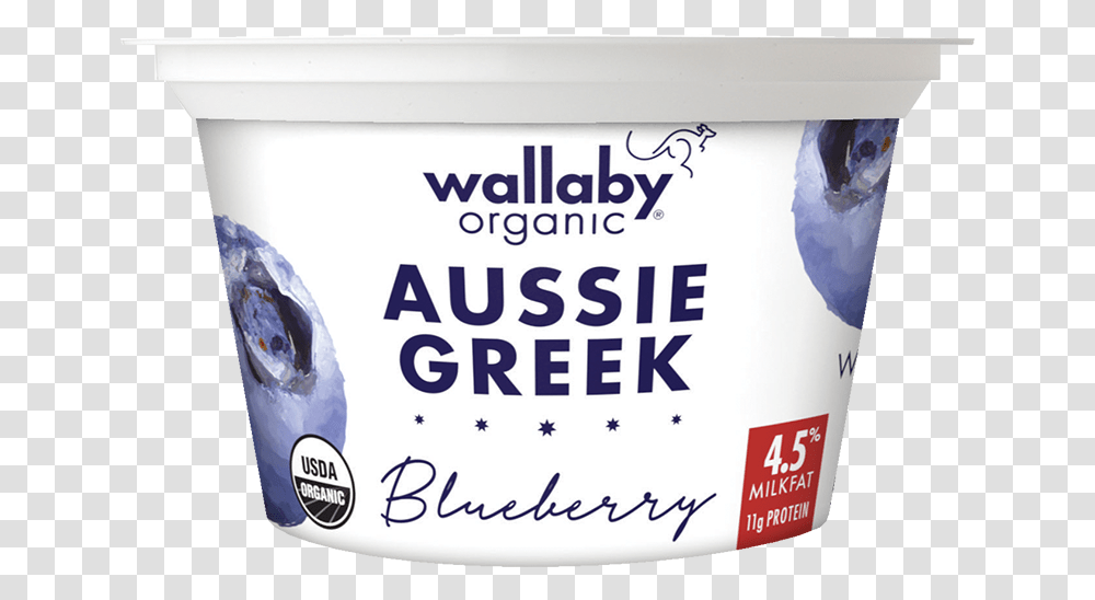 Wallaby Blueberry Organic Whole Milk Greek Yogurt Wallaby Yogurt, Label, Word, Sticker Transparent Png
