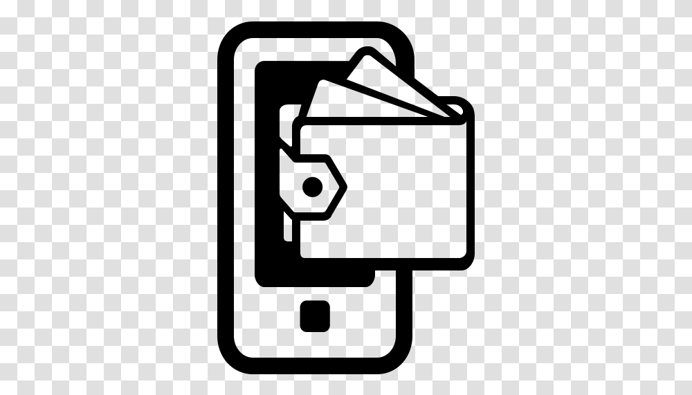 Wallet Clipart Outline Mobile Wallet Icon, Gray, World Of Warcraft Transparent Png