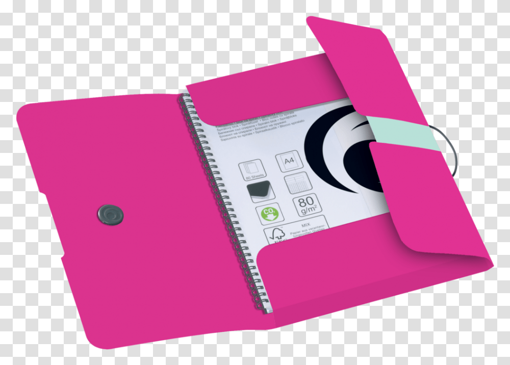Wallet Folder Pp A4 Cool Pink Opaque Wallet Folder, File Binder, File Folder, Business Card Transparent Png