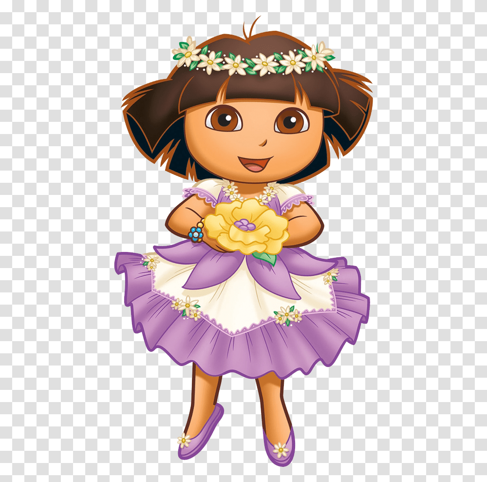 Wallhogs Dora The Explorer Enchanted Forest Cutout Princess Dora, Doll, Toy, Birthday Cake, Dessert Transparent Png