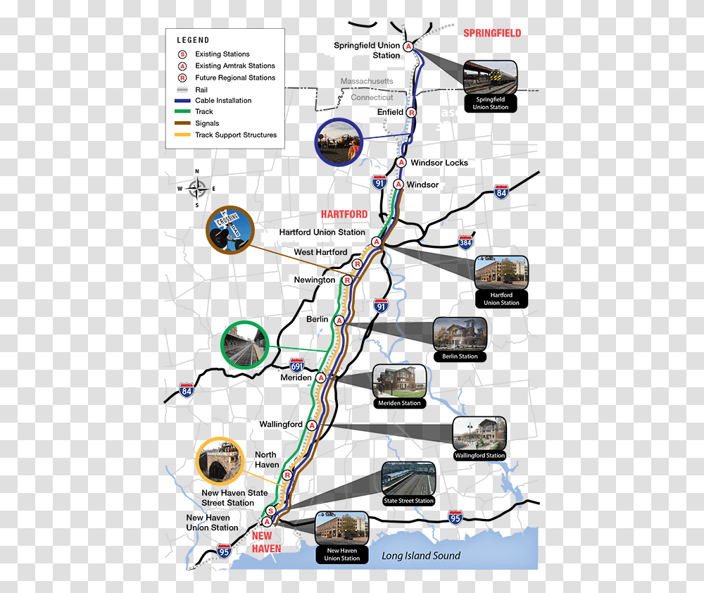 Wallingford Officially Says Farewell To Family Flower Hartford Line Map, Poster, Advertisement, Plot, Diagram Transparent Png