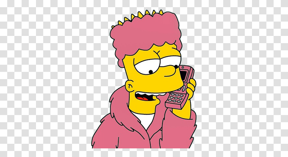 Wallpaper Bart And Simpsons Image Bart Simpson On The Phone, Electronics, Mobile Phone, Cell Phone, Texting Transparent Png