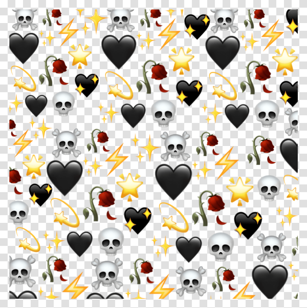 Wallpaper Emoji Iphone Esqueleton Heart Star Aesthetic Stickers For Background Transparent Png