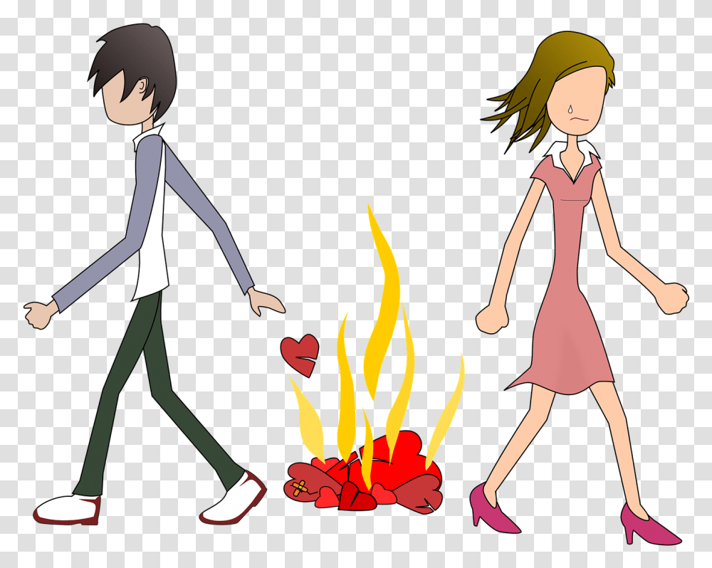 Wallpaper Islami Kartun Break Up Couple Cartoon, Person, People, Performer, Book Transparent Png