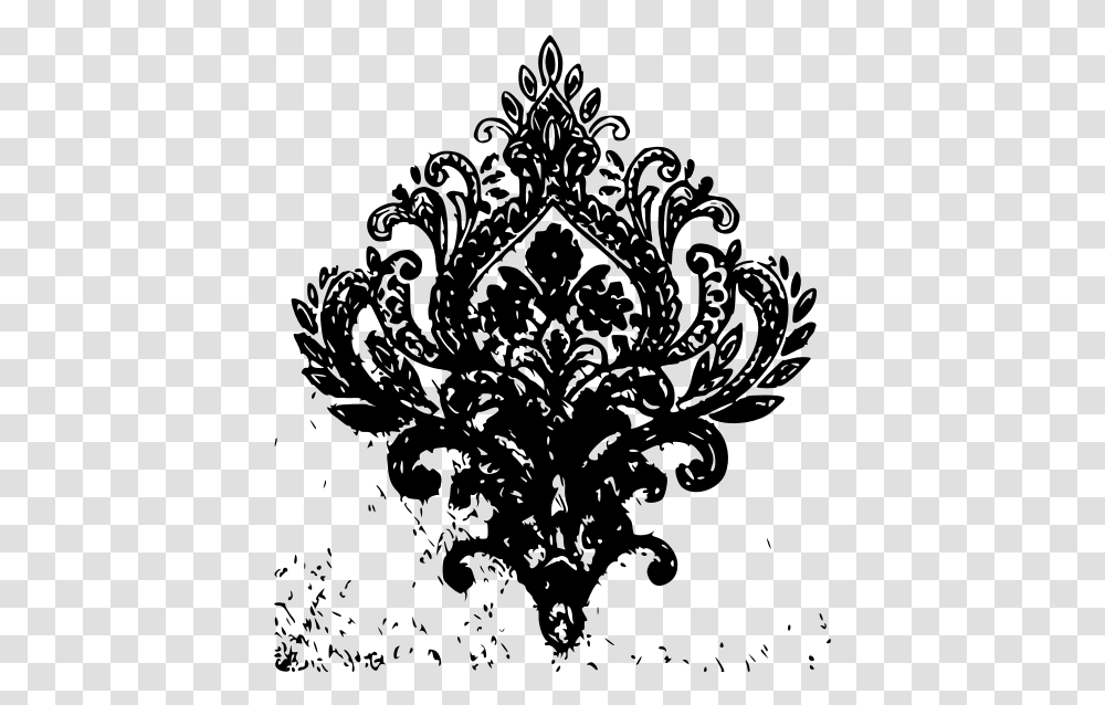 Wallpaper Pattern Tile With A Flourishing Plant Vector Duvar Kad Deseni, Gray, World Of Warcraft Transparent Png