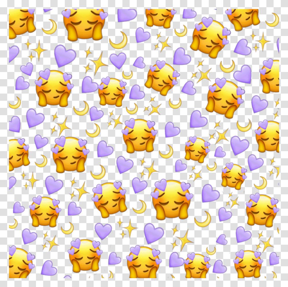 Wallpaper Purple Emoji Iphone Hear Tumblr Beautiful Ajfon Oboi S Emodzi Transparent Png