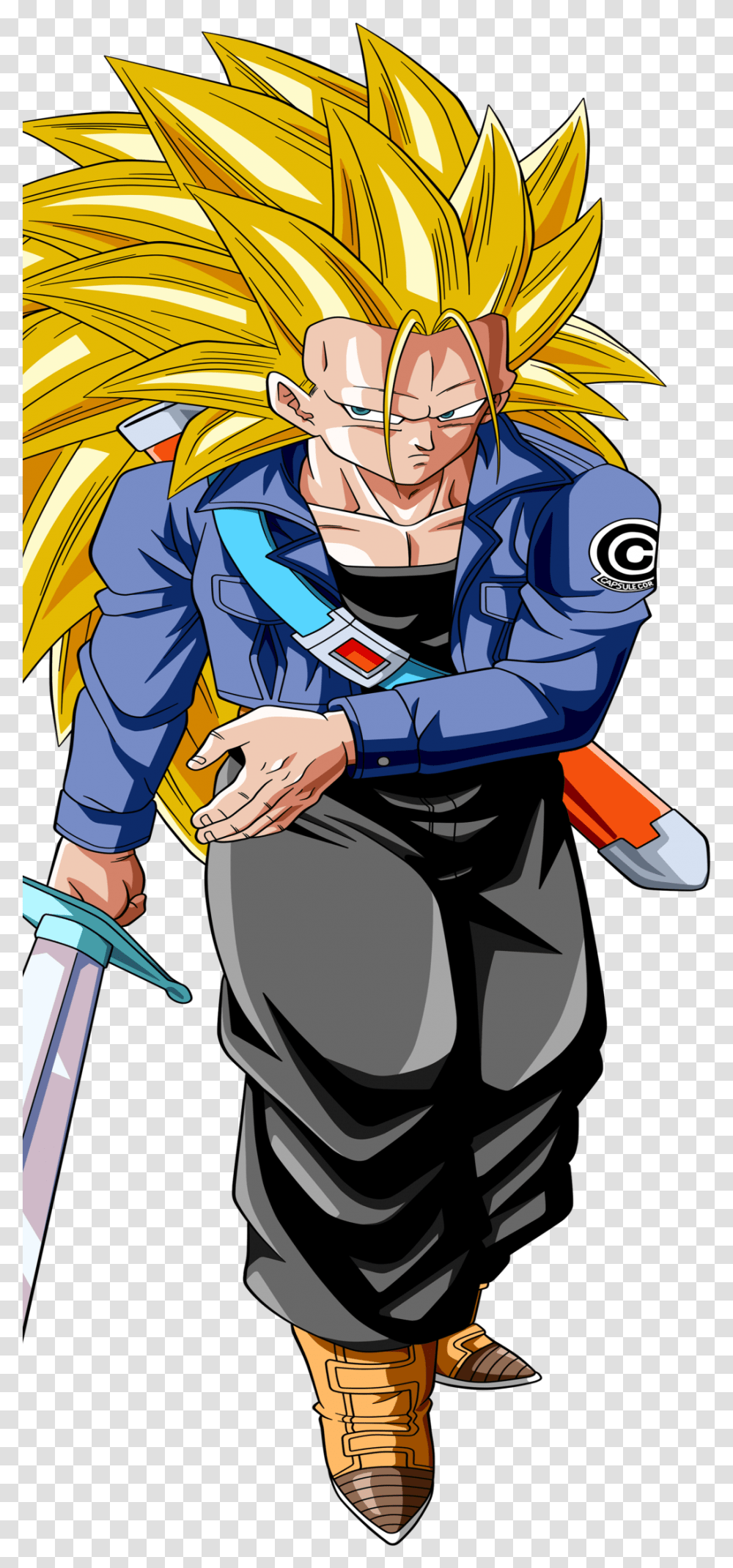 Wallpaper Trunks Super Sayayin, Comics, Book, Manga, Person Transparent Png