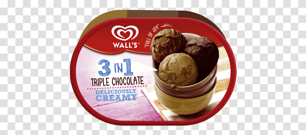 Walls Chocolate Ice Cream, Dessert, Food, Creme, Bread Transparent Png