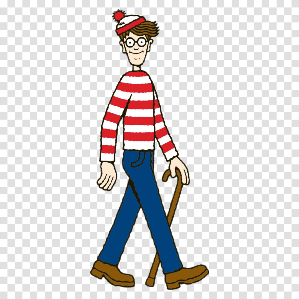 Wally WalkingTitle Wally Walking Funny Memes Wheres Waldo, Performer, Person, Human, Clown Transparent Png