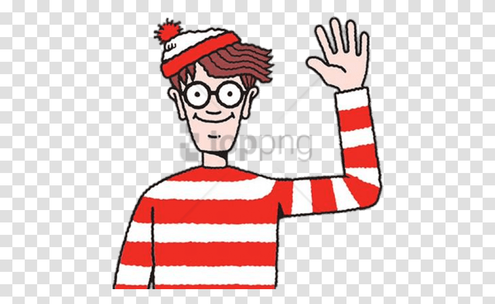 Wally Waving Goodbye Clipart Waldo, Performer, Face, Poster, Hand Transparent Png