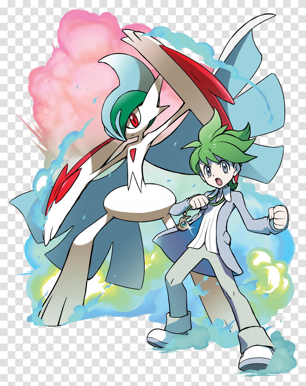 Wallywithmegagalladepng 9991280 Pixels Pokemon Wally Gallade Transparent Png