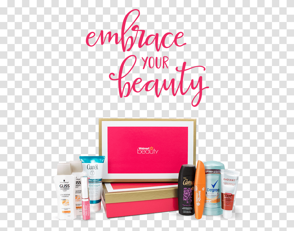 Walmart Beauty Box Logo Spring 2017 Walmart Beauty Box, Cosmetics, Bottle, Lotion, Sunscreen Transparent Png