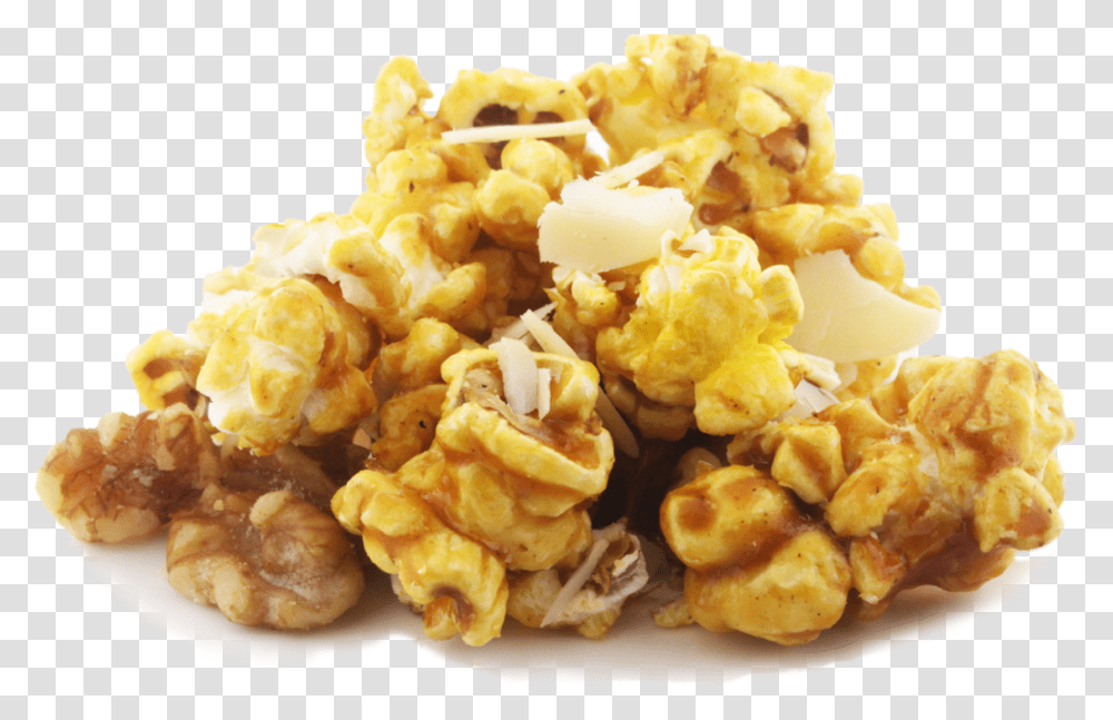 Walnuts And Almonds Caramel Popcorn Pop Corn Caramel, Food, Snack, Sweets, Confectionery Transparent Png