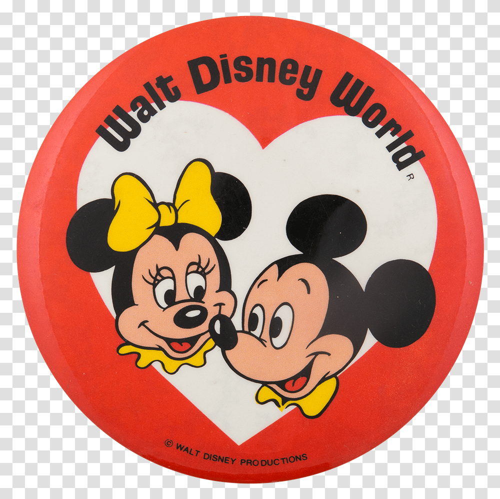 Walt Disney World Minnie And Mickey Entertainment Button Cartoon, Label, Sticker, Logo Transparent Png