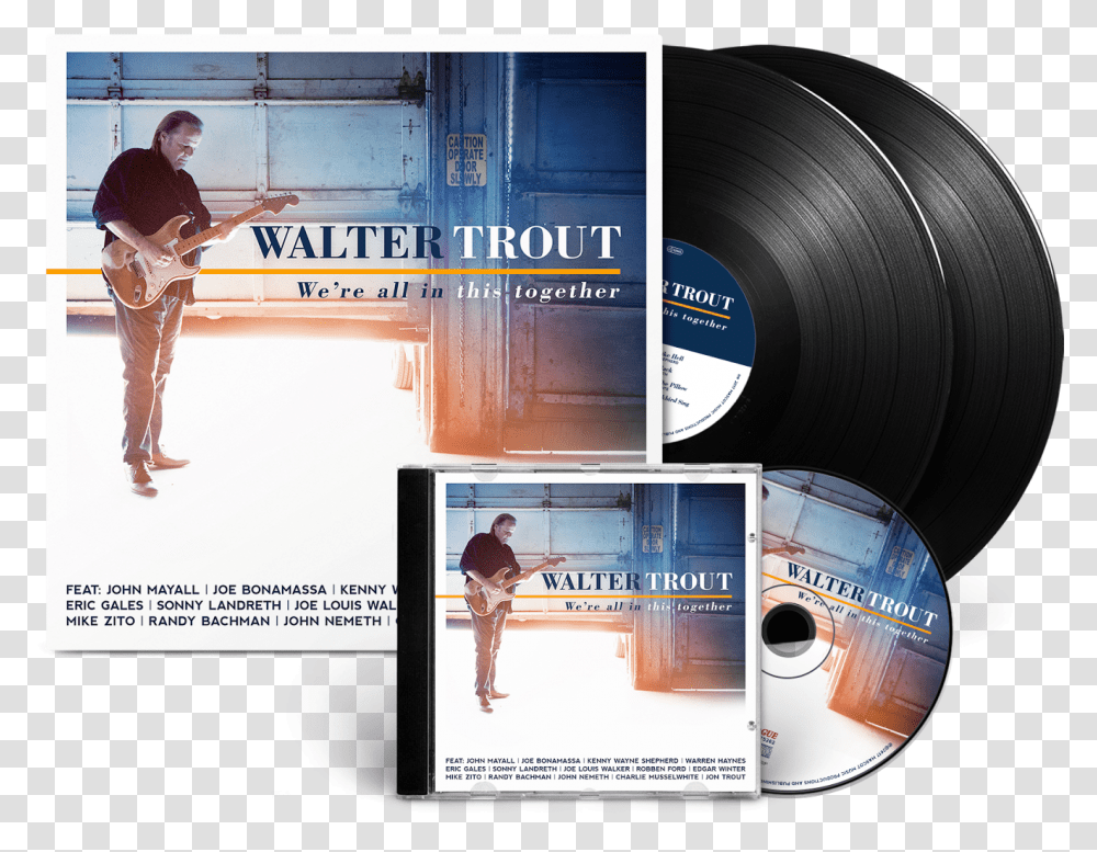 Walter Trout We're All In This Together 2017, Person, Human, Disk, Dvd Transparent Png
