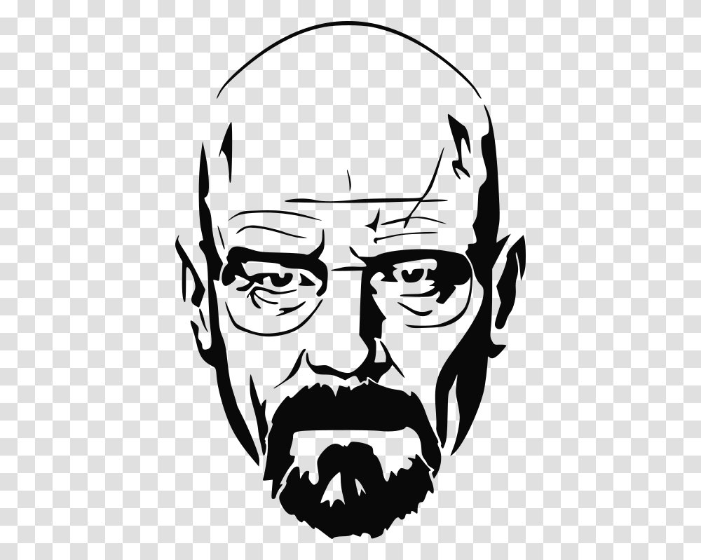 Walter White Stencil, Face, Person, Head, Worship Transparent Png