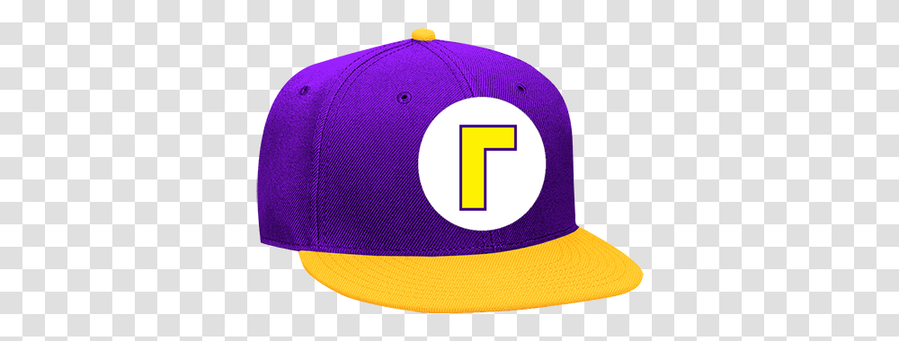 Waluigi Hat 5 Image Baseball Cap, Clothing, Apparel, Text, Frisbee Transparent Png
