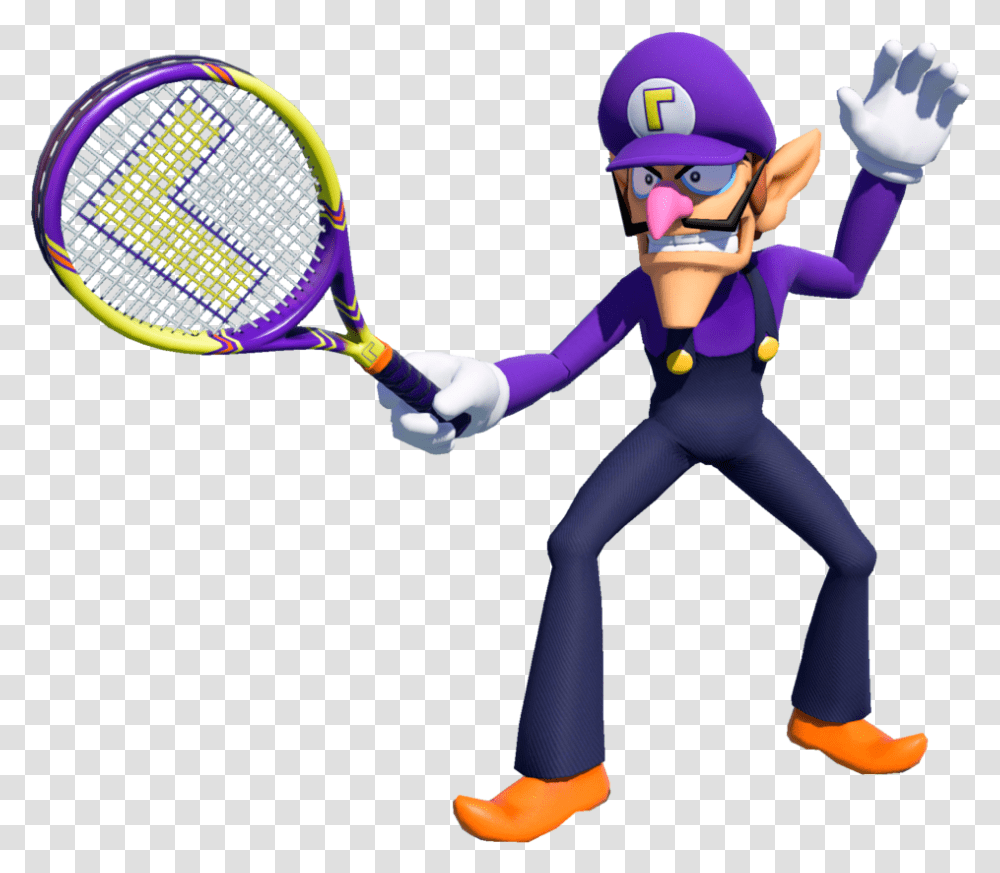 Waluigi Mario Tennis Ultra Smash, Tennis Racket, Person, Human, Sport Transparent Png