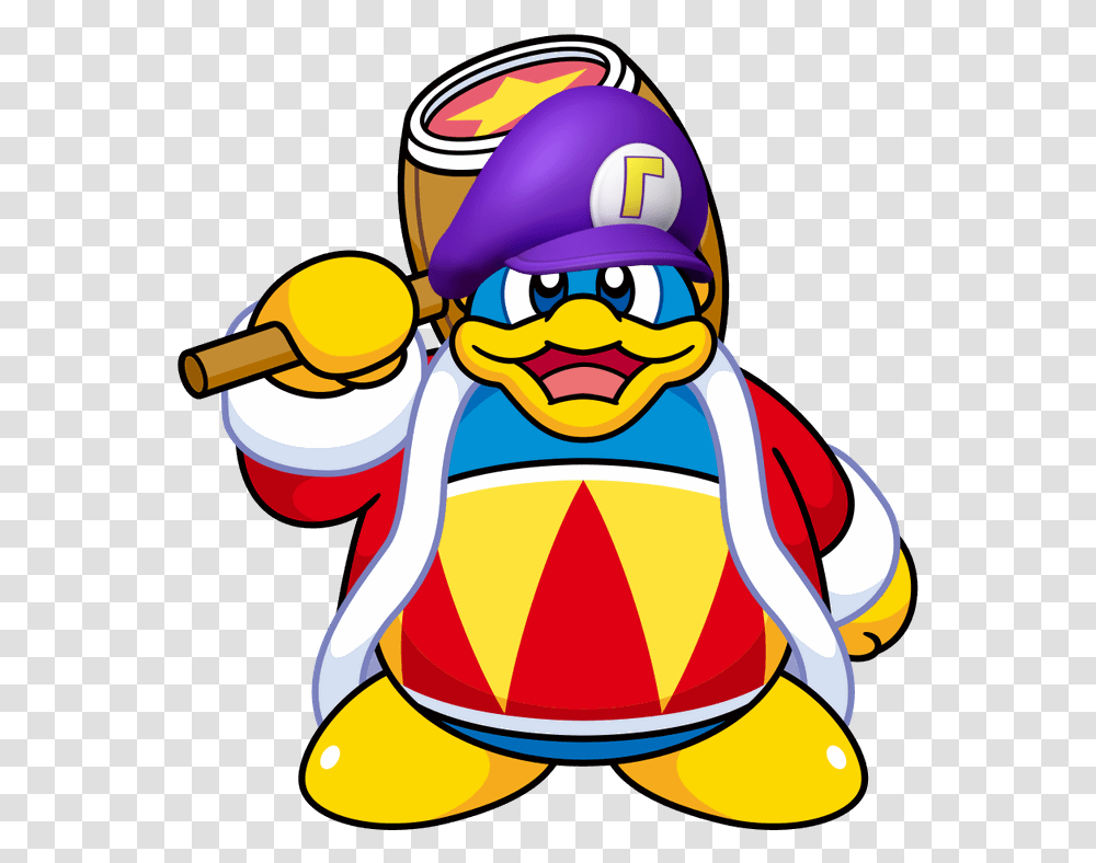 Waluigiquots Hat On King Dedede King Dedede, Helmet, Face, Performer, Judge Transparent Png