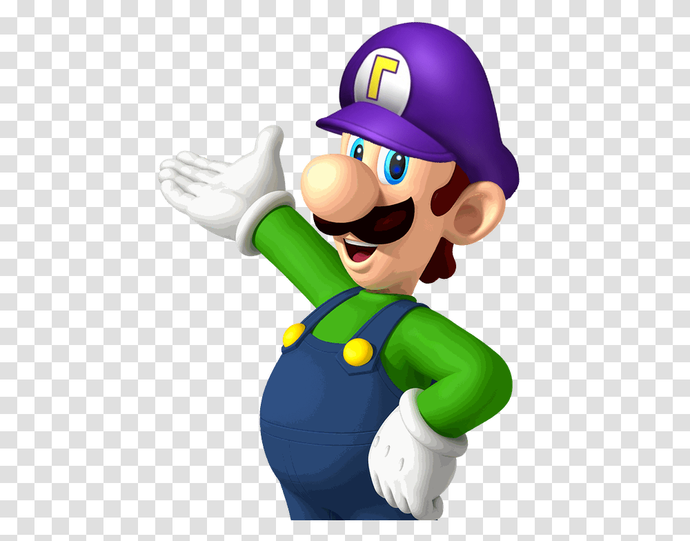 Waluigis Hat On Luigi Luigi Mario Bros, Toy, Elf, Helmet Transparent Png