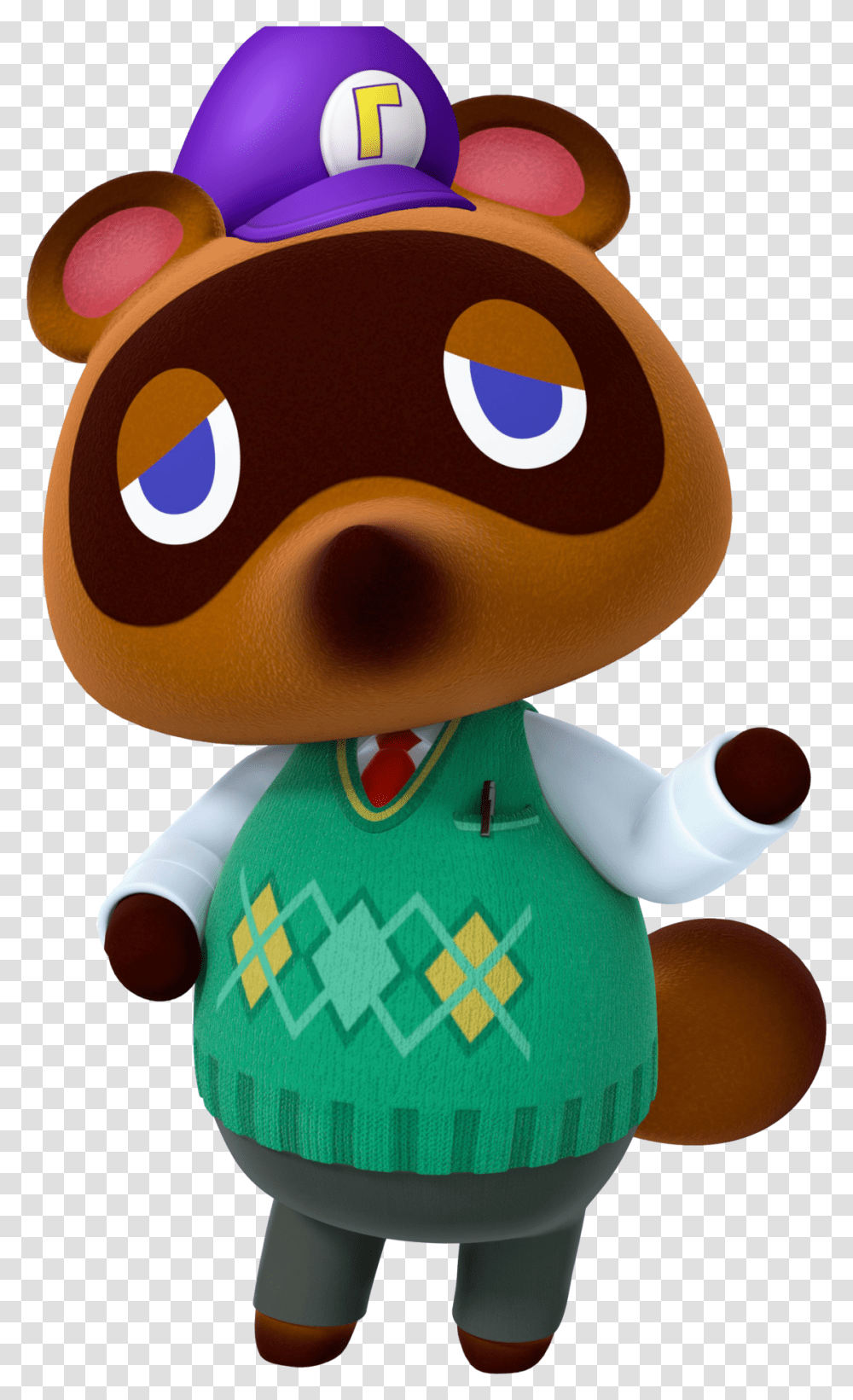 Waluigis Hat On Tom Nook Animal Crossing Character Tom Nook, Toy, Super Mario, Pac Man Transparent Png