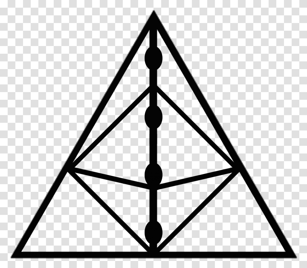 Wand Clipart Black And White Harry Potter Deathly Hallows Tattoo, Triangle, Lamp, Lighting Transparent Png