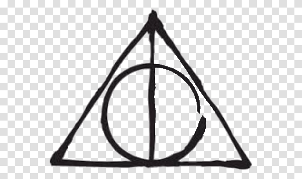 Wand Deathly Hallows Harry Potter Deathly Hallows Symbol, Bow, Triangle, Arrow, Logo Transparent Png